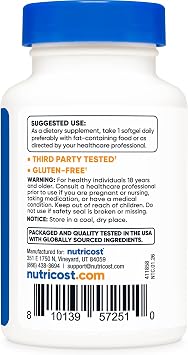 Nutricost Astaxanthin 12mg, 30 Softgels - Non-GMO and Gluten Free