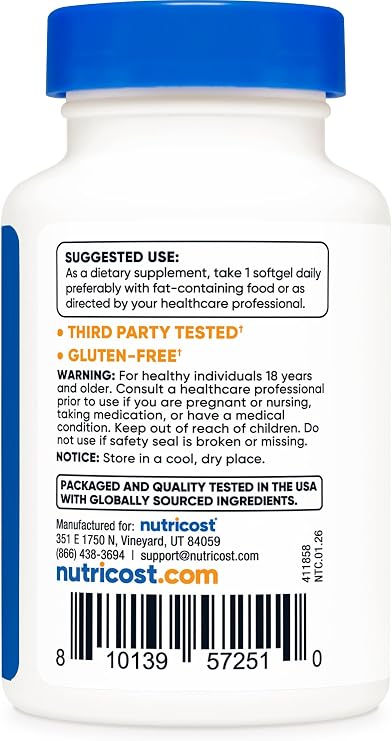 Nutricost Astaxanthin 12mg, 30 Softgels - Non-GMO and Gluten Free