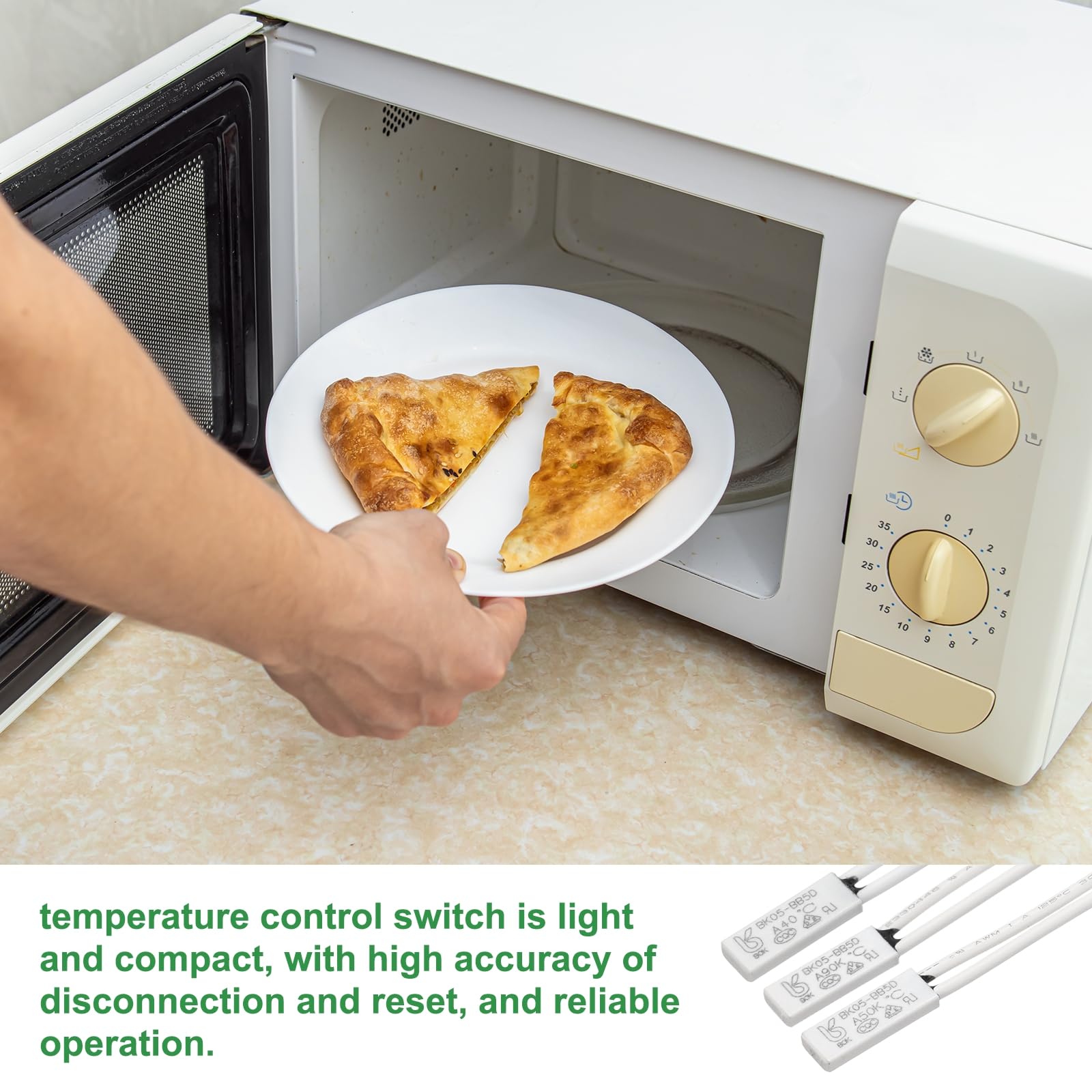 QUARKZMAN 5 sztuk KSD9700 termostat, bez przełącznika regulacji temperatury 90C N.O 2A Bimetal Plastikowy normalnie otwarty ochraniacz termiczny wyłącznik termiczny