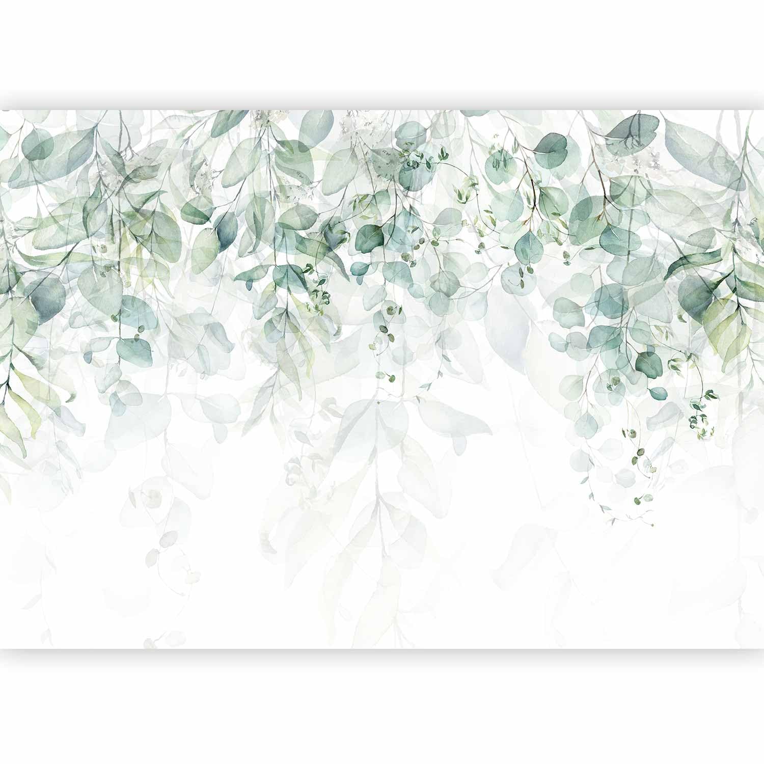 murando - Carta da Parati Adesiva 196x140 cm Fotomurali Adesivi Murali Rivestimento Parete Moderna per Pareti Adesiva Muro Decorativo Fotomurale Soggiorno Foglie Fiori Botanico Natura Elegante
