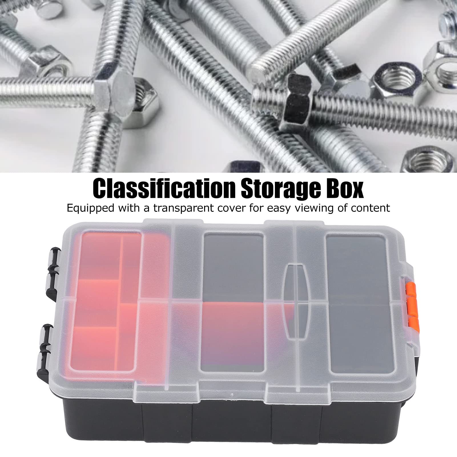 Hardware Box Opslag, Gereedschapskist Organizer, Tweelaagse Plastic Componenten Opbergdoos Kleine Onderdelen Gereedschapskist Geschikt voor Opslag Moeren, Bouten, Schroeven, Nagels