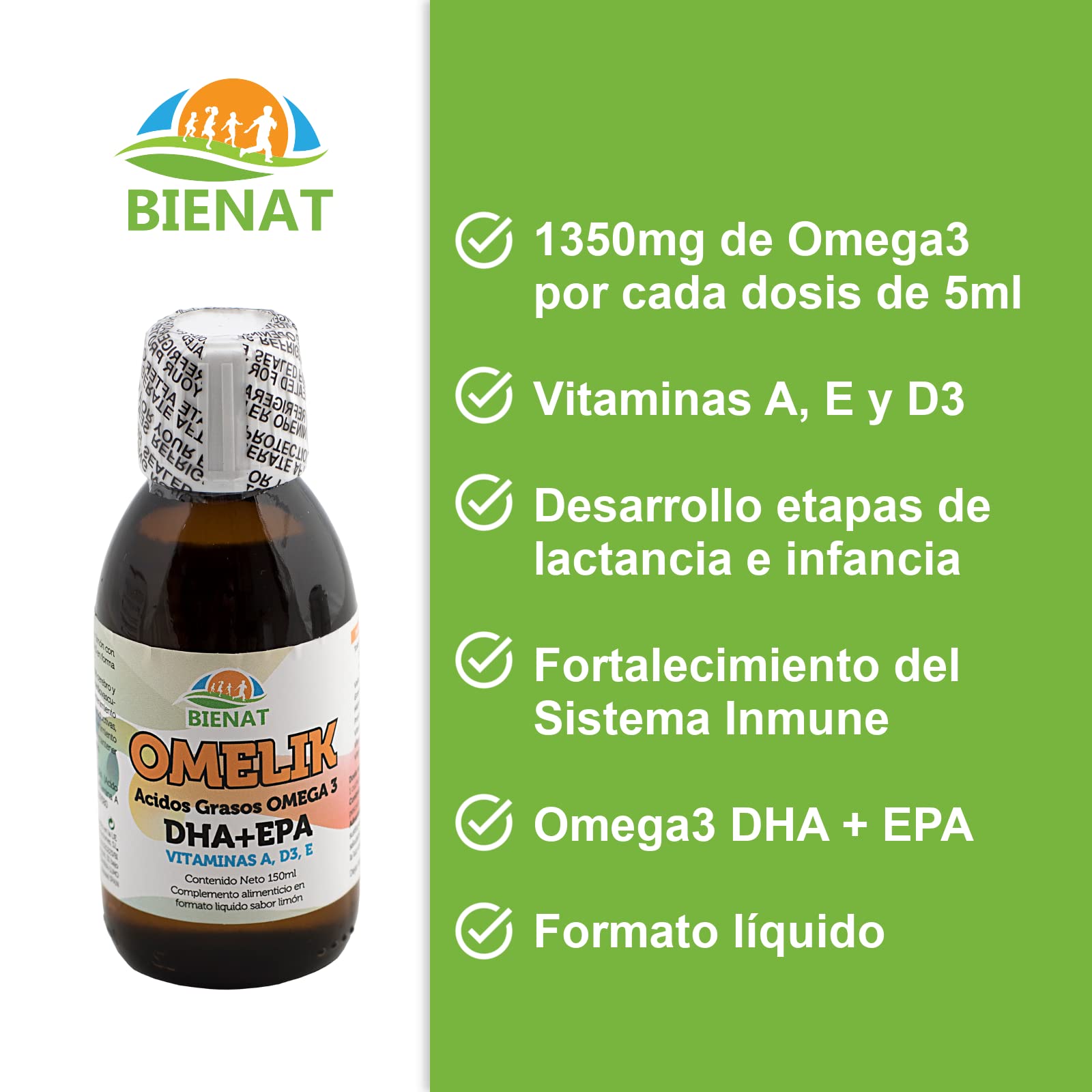 PACK Omega 3 DHA y EPA y Multivitaminas Formato Líquido - Fortalecimiento Sistema Inmune (Pack Multivitaminas Líquido)