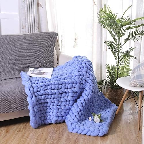 Miniatura 2 de Hilo grueso de 2.2 libras, hilo gigante de lana gigante, hilo para tejer en el brazo, súper suave, lavable, súper grueso, extremadamente voluminoso