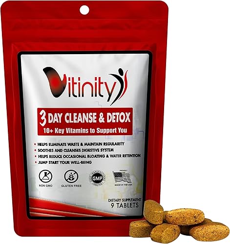 VITINITY 3 dĂas de desintoxicaciĂłn - pĂldoras naturales de desintoxicaciĂłn de todo el cuerpo - Limpieza de colon para la salud digestiva - VITINITY 3 dĂas de desintoxicaciĂłn - pĂldoras naturales de desintoxicaciĂłn de todo el cuerpo - Limpieza de colon para la salud digestiva -