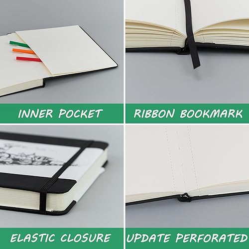 Miniatura 5 de Cuaderno de bocetos de tapa dura, cuaderno de bocetos cuadrado con papel de dibujo grueso de 120 libras200 GSM, 120 páginas60 hojas, bloc de bocetos