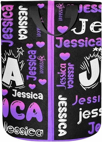 Miniatura 8 de Cesta de lavandería con estampado de mariposa de princesa niña, cesta de lavandería personalizada con tu nombre de diseño, juguetes y cestas de