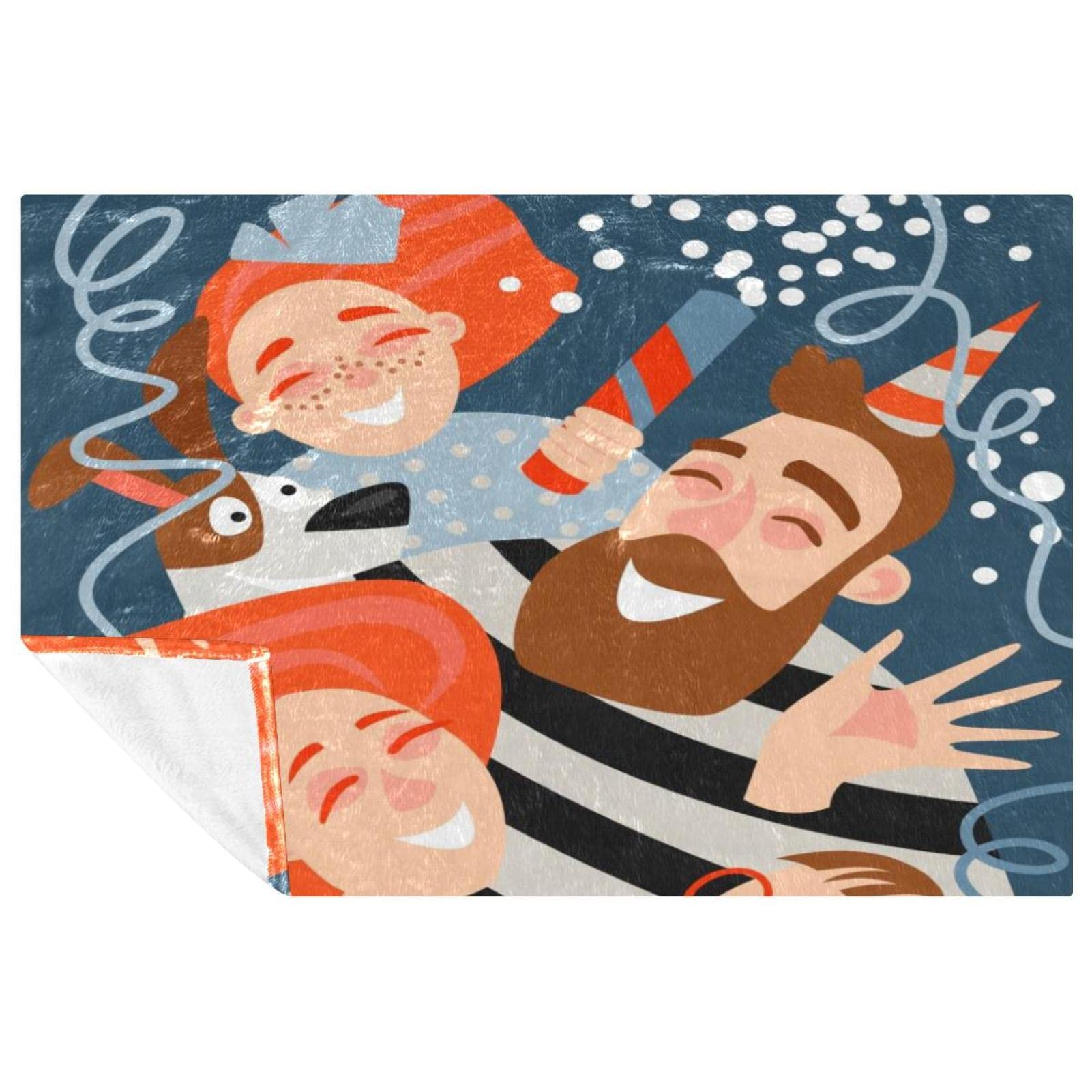 Couverture chaude haut de gamme imprimée avec cartes de vœux pour canapé moderne
