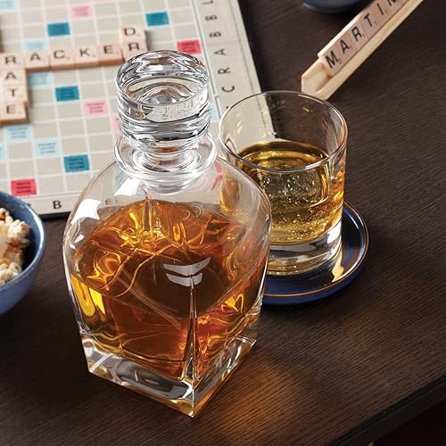 Miniatura 5 de Lenox Tuscany Classics - Juego de decantador de whisky personalizado, decantador de cristal grabado personalizado y vasos con grabado de corona