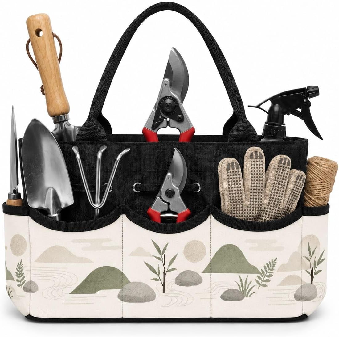 Mist Garden Simple Grid Garden Tool Bag Organizer for Garden in All Season