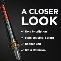 Vista 3 de EcoAuto Antena Universal Corta Stubby para Camión de 12" — Accesorios para Camión para Ford, Dodge, GMC, Chevy, Jeep (2007+) - Antirrobo