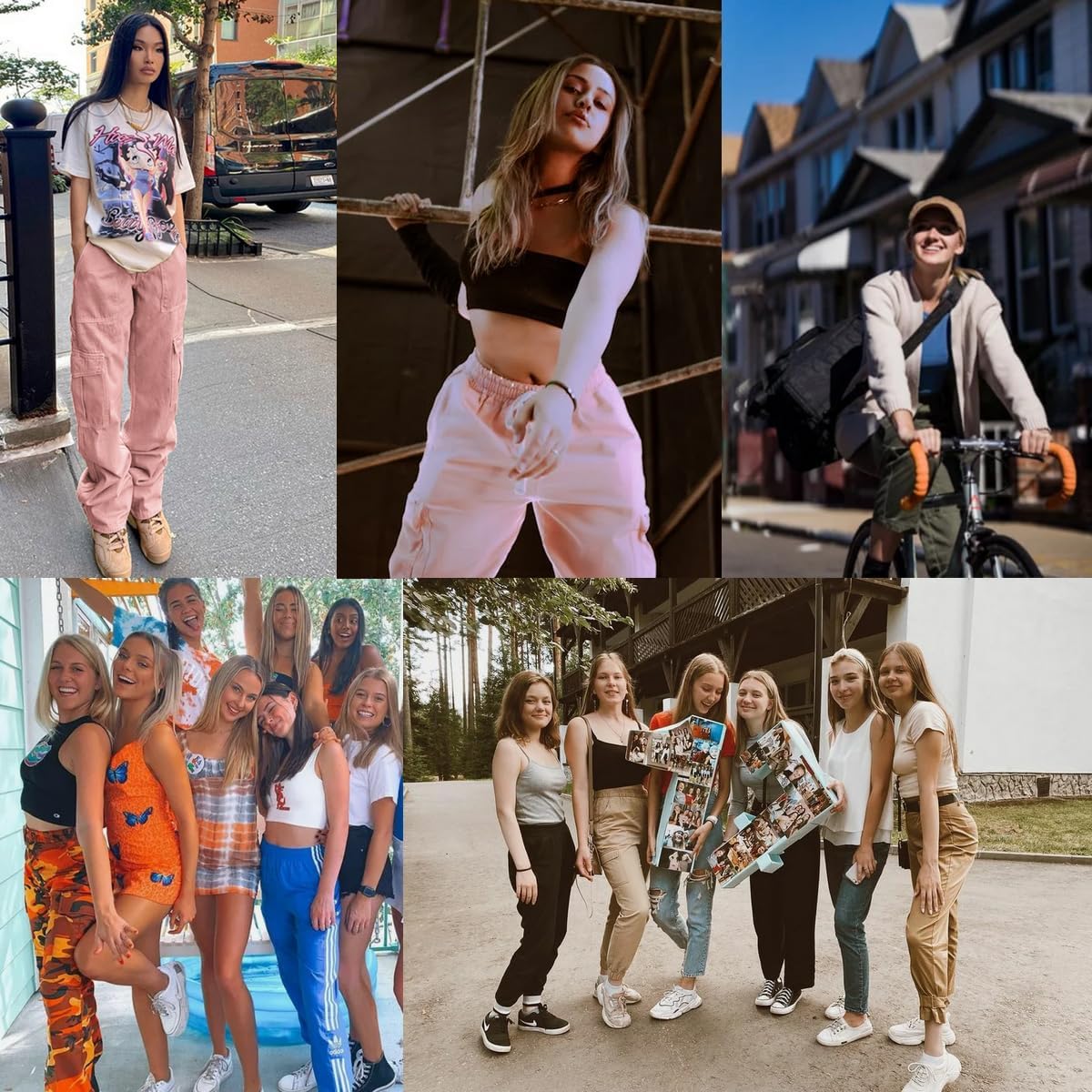 Women's Cargo Pants Quick Dry Casual Military Army Camo Combat Work Casual Pants with Pockets - Image 2