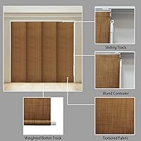 Vista 5 de LETAU - Persianas sin cordones con riel, paneles deslizantes, 100% opacas, hechas a medida, persianas verticales para puertas corredizas, ventanas