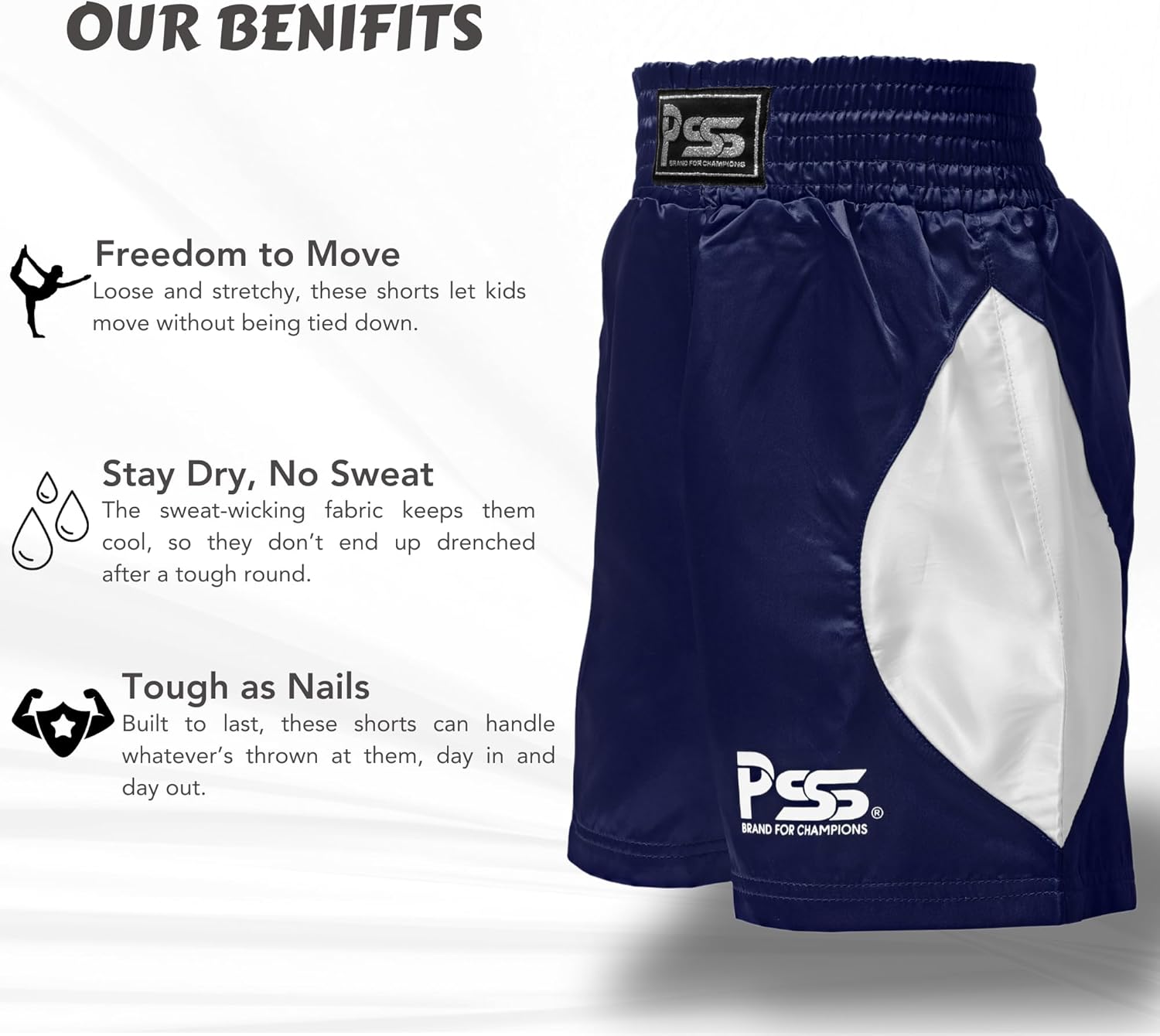 PSS Ultimate Kids Boxing Uniform Set of 2 Pieces Light Weight Breathable Boxing Student Uniform for Ages 3-14 Year