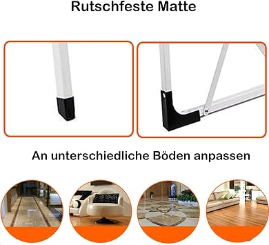 Foldable 4 Step Ladder Stepladder Non-Slip Tread Safety Steel Step