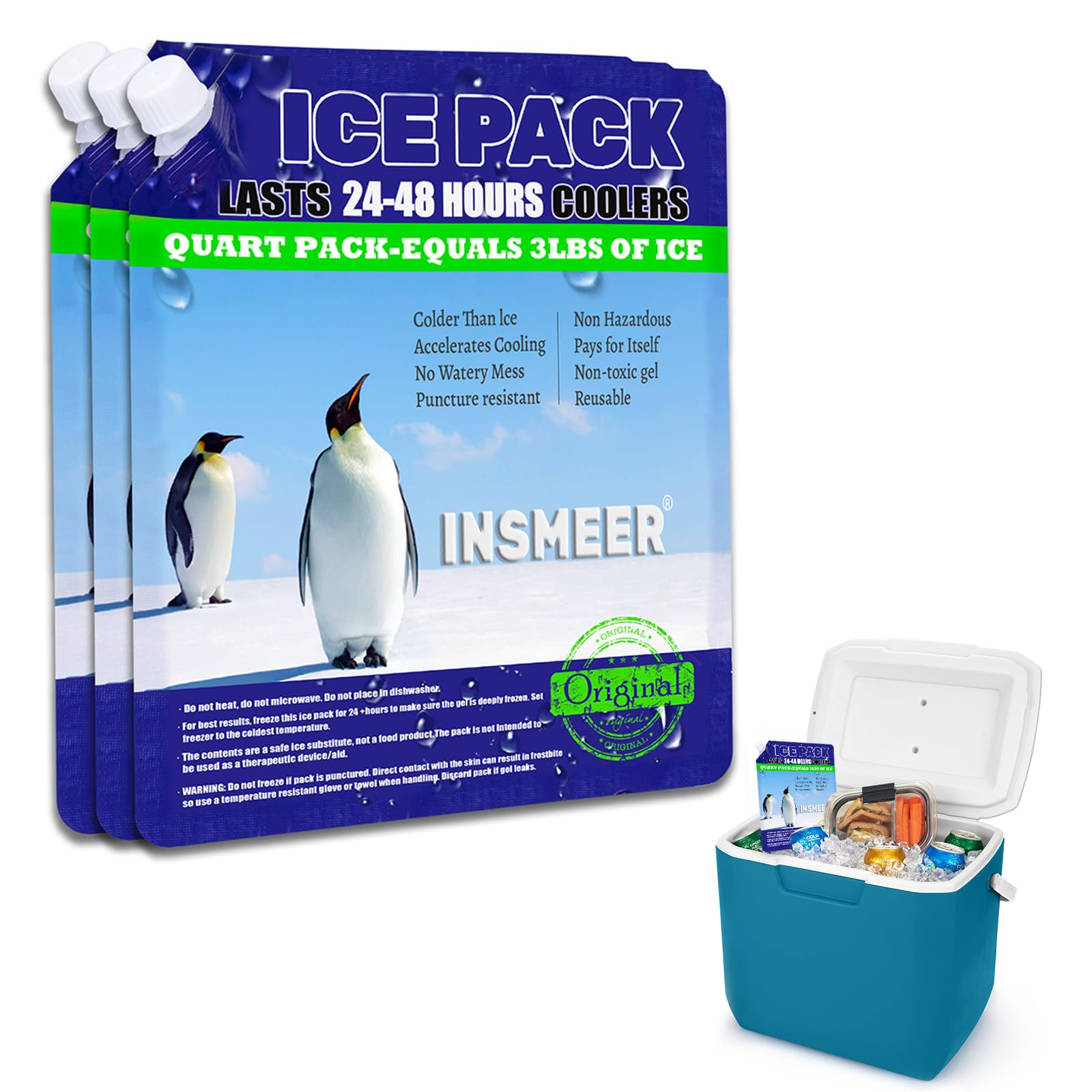 Ice Pack For Lunch Box Cooler Shock Ice Packs For Cooler, Reusable