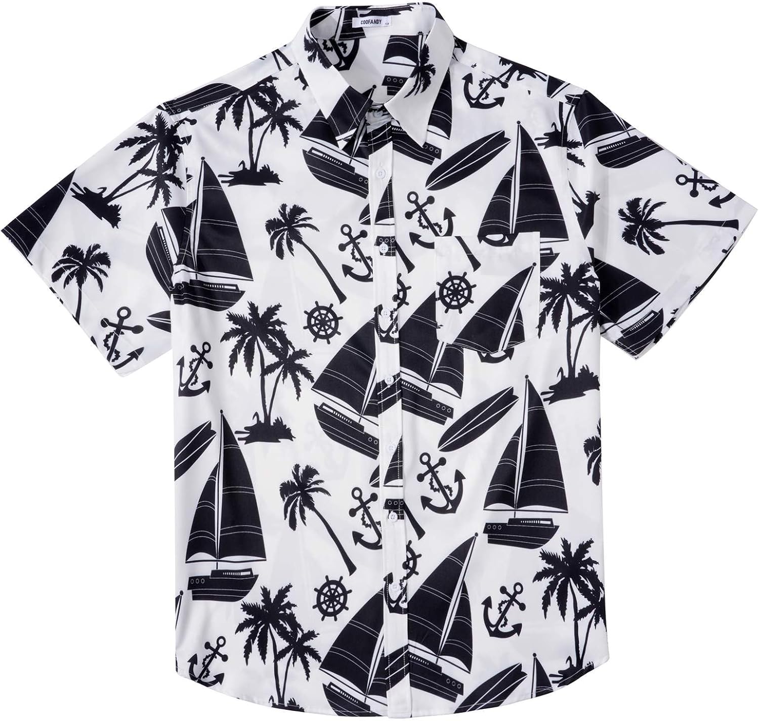 COOFANDY Big and Tall Men's Hawaiian Shirts Short Sleeve Tropical Floral Button Down Shirt Casual Summer Beach Shirts - Image 5