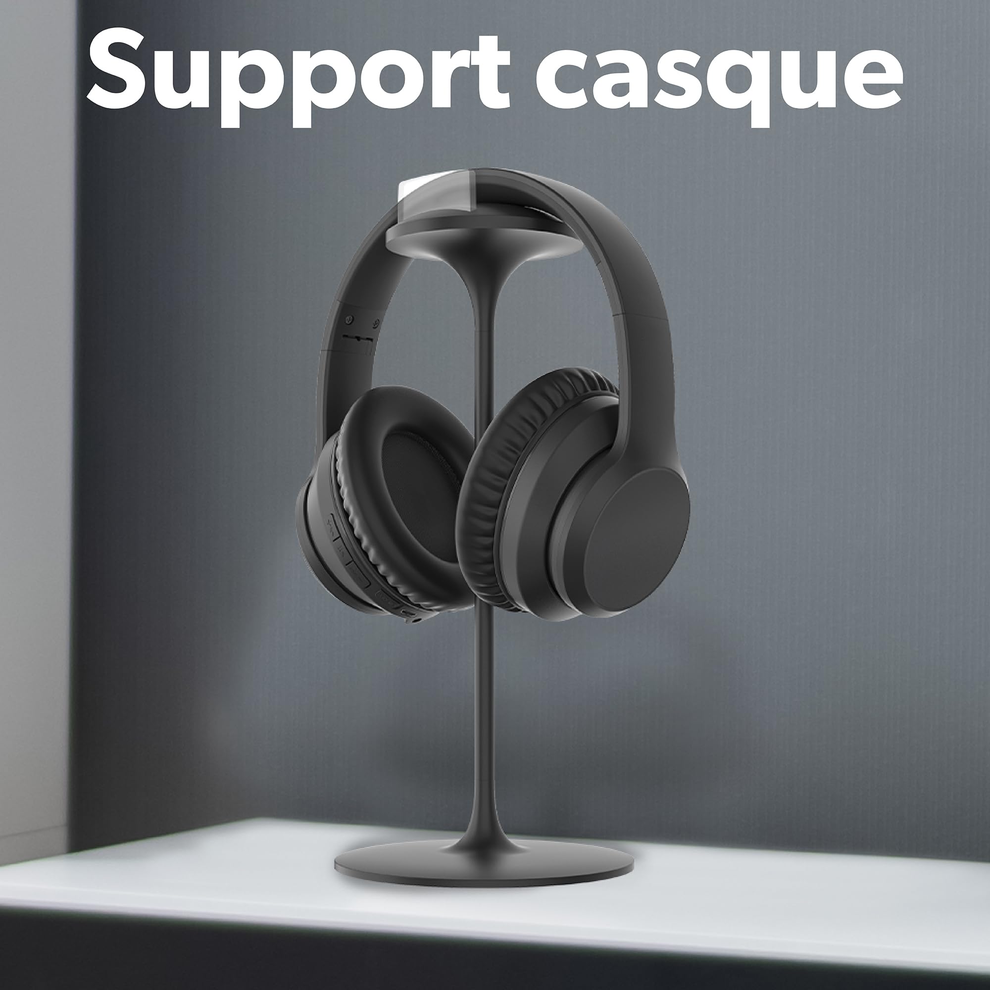 T’NB Casque TV Bluetooth 5.0, 3 en 1, Supra-Aural, Prise Jack 3 Mètres, Pliable, Ultra Confortable pour De Longues Sessions D’Ecoute – Noir