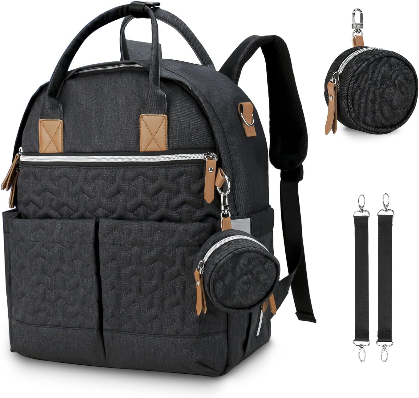 Zaino Fasciatoio SONARIN - Grande Capacit&agrave;, Impermeabile, Con Ganci Per Passeggino