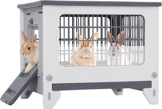 Plastic Rabbit Cage Outdoor Indoor, Bunny Cage Guinea Pig Cages Enclosure
