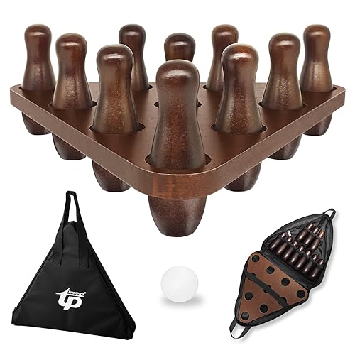 Tabletop Shuffleboard Bowling Pin Set Portable Shuffleboard Bowling Pin Game,Solid