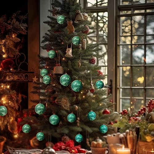 Miniatura 6 de AMS - Adornos chapados, bolas de Navidad, de 40 quilates, para decoración de fiestas de vacaciones, colección de árbol para boda, Acción de Gracias,