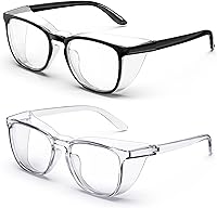 Vista 17 de Lentes de seguridad elegantes, lentes protectores transparentes antivaho y antiarañazos para hombres y mujeres