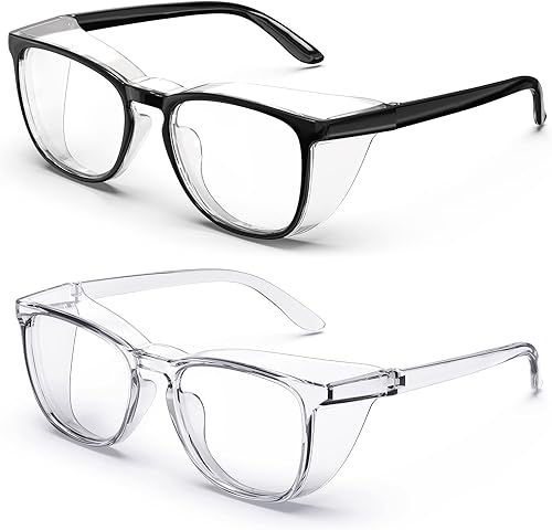 Miniatura 17 de Lentes de seguridad elegantes, lentes protectores transparentes antivaho y antiarañazos para hombres y mujeres