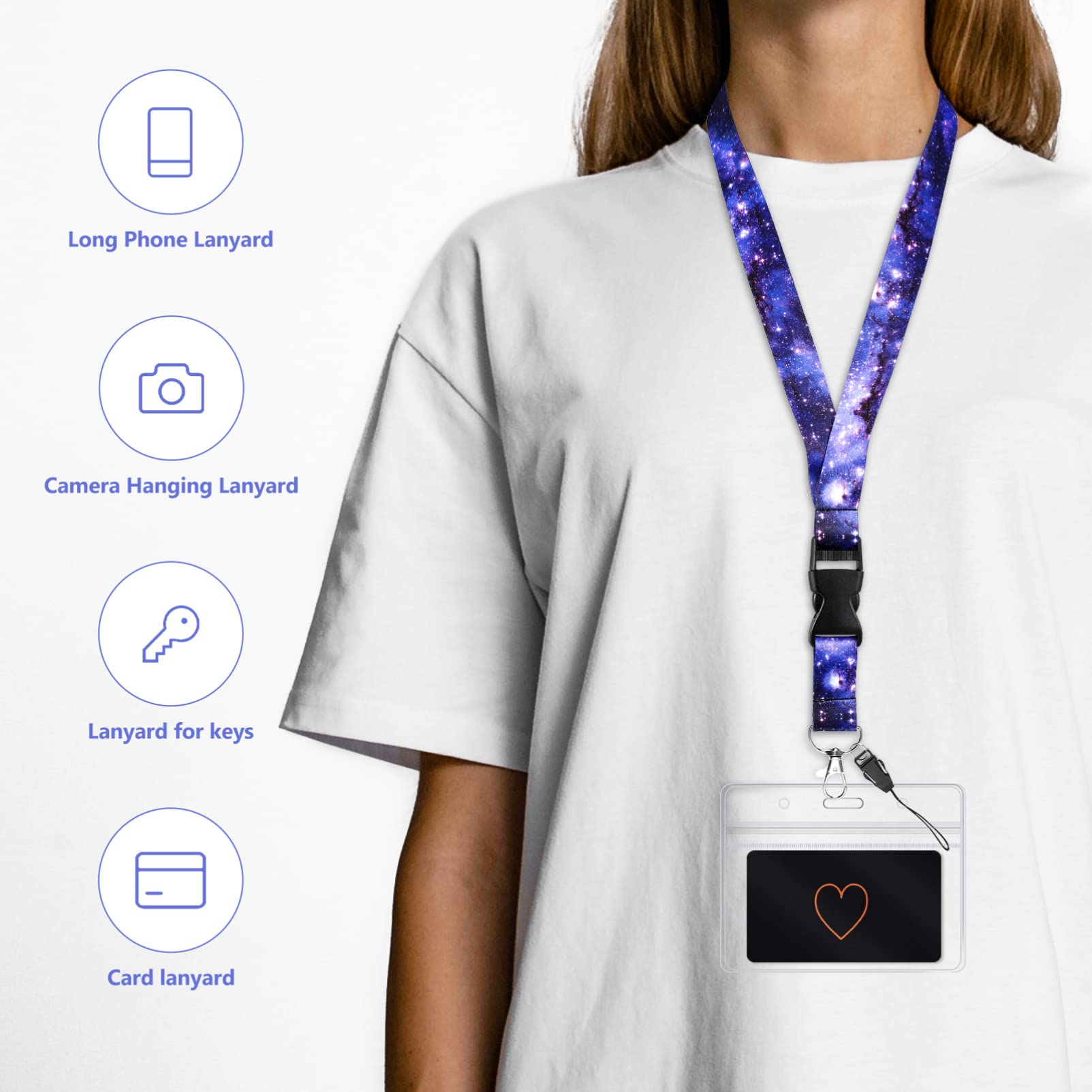 Operitacx 8 Sätze Telefon Lanyard Mit Ausweishalter Langes Telefonseil Telefon-umhängeband Kamera-lanyard Schlüsselband Abnehmbares Telefon-lanyard Tragbares Telefonband Telefonzubehör