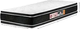 Colchão Castor Solteiro Espuma Black White D33 88x188x27