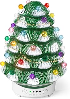 ARVIDSSON Christmas Essential Oil Diffuser, Festive Aromatherpay Diffuser for Essential Oils, Ceramic Ultrasonic Oil Diffusers for Home, Christmas Tree Diffusers Gift for Women