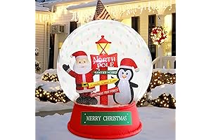 Juegoal 6FT Inflatable Xmas Snow Globe: Festive Holiday Yard Decor
