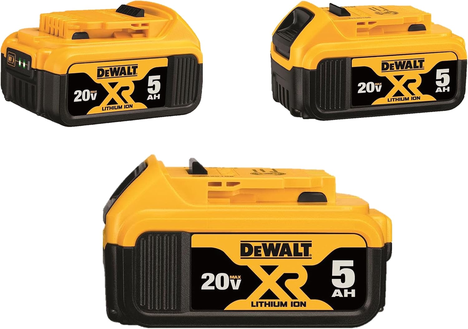 DEWALT 20V MAX XR Premium 5.0Ah Battery (2-Pack MAX XR 20V 5Ah Batteries)