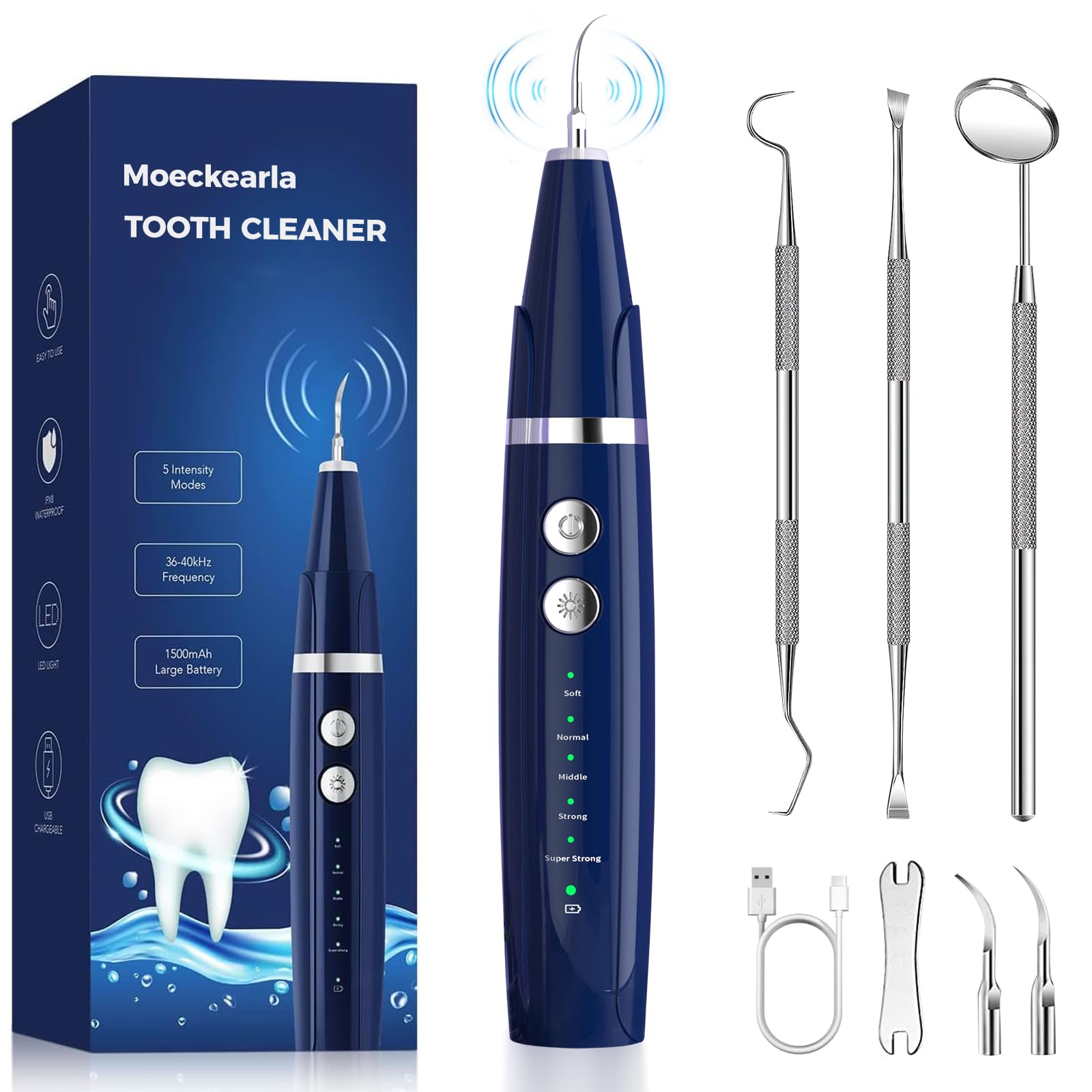 Plaque Remover for Teeth - Tartar Remover for Teeth, Dental Calculus Remover Teeth Cleaning Kit Global Recycled Standard Global Recycled Standard Global Recycled Standard