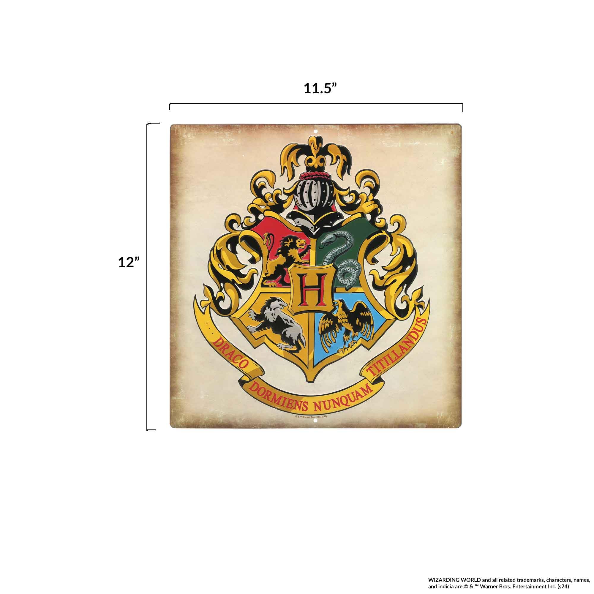 Amazon.com: Harry Potter Hogwarts Crest Embossed Metal Sign