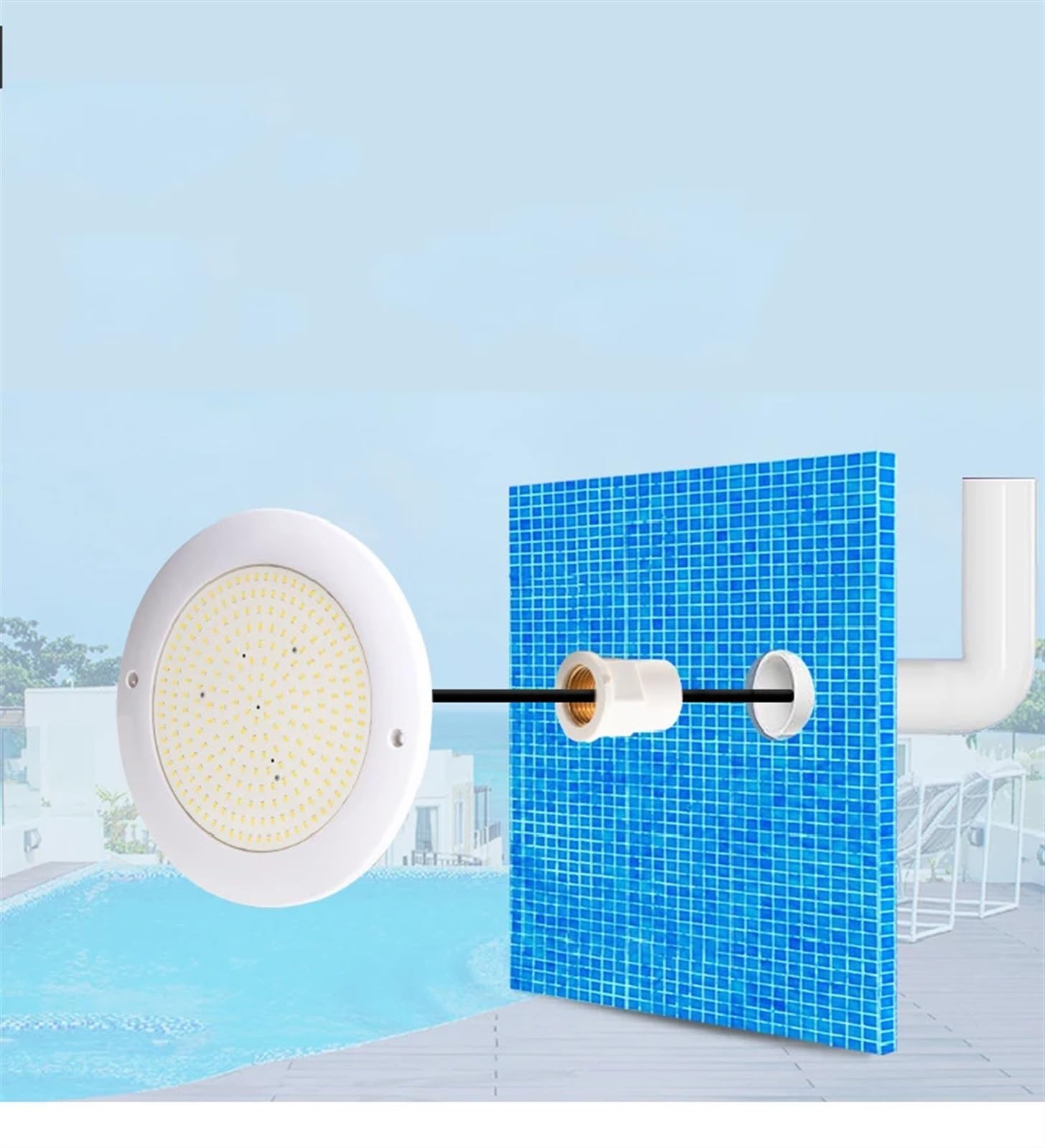 Światła Basenowe, Latarnia podwodna LED Wbudowana ABS Wodoodporna 6W Dc12V Światło basenowe Do Hotelu Oświetlenie basenu Ogrodowego akwarium Ciepłe(RGB-REMOTER CONTROL)