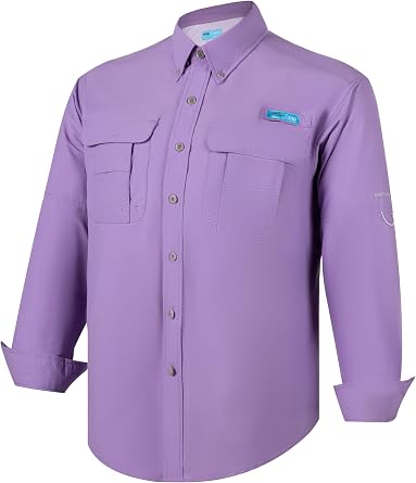 Mens UPF UV 50+ Sun Protection Magellan Fishing SPF Camping Hiking Long Sleeve Shirts