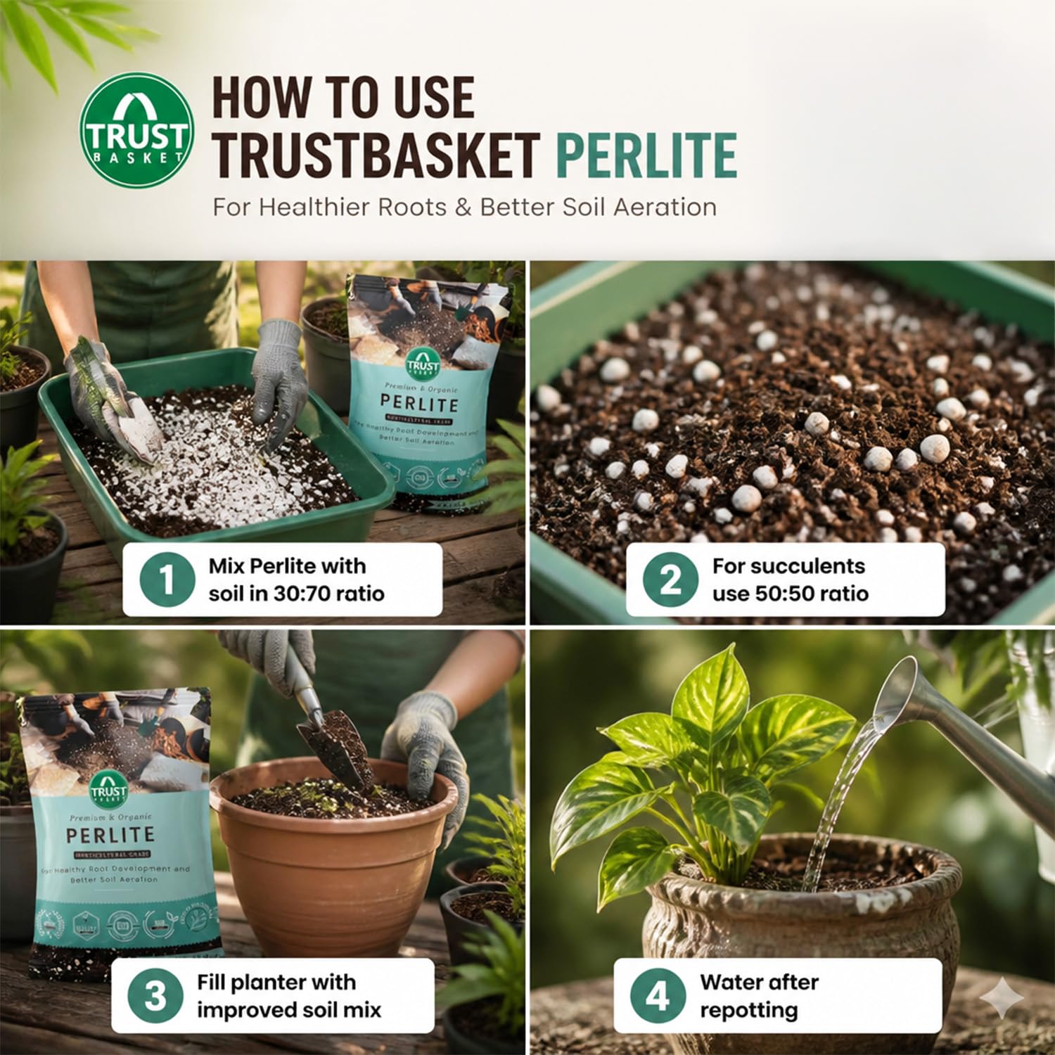 TrustBasket Perlite - Soil Additive for Plants -3