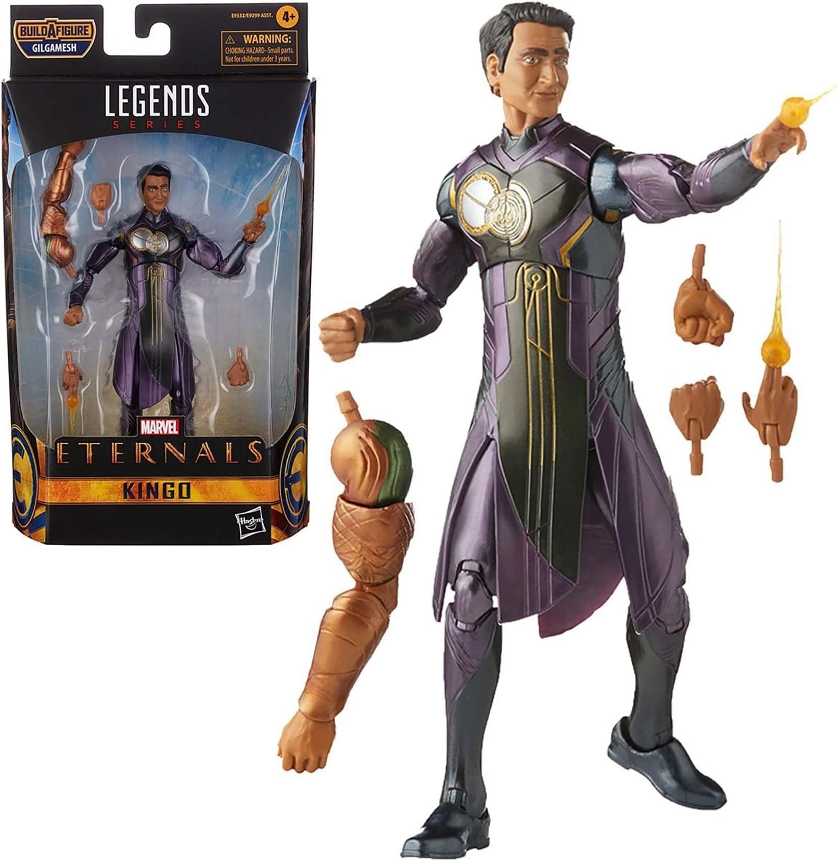 Hasbro Marvel Legends Series The Eternals 6-Inch Action Figure Toy Kingo, Movie-Inspired Design, Includes 4 Accessories, Ages 4 and Up