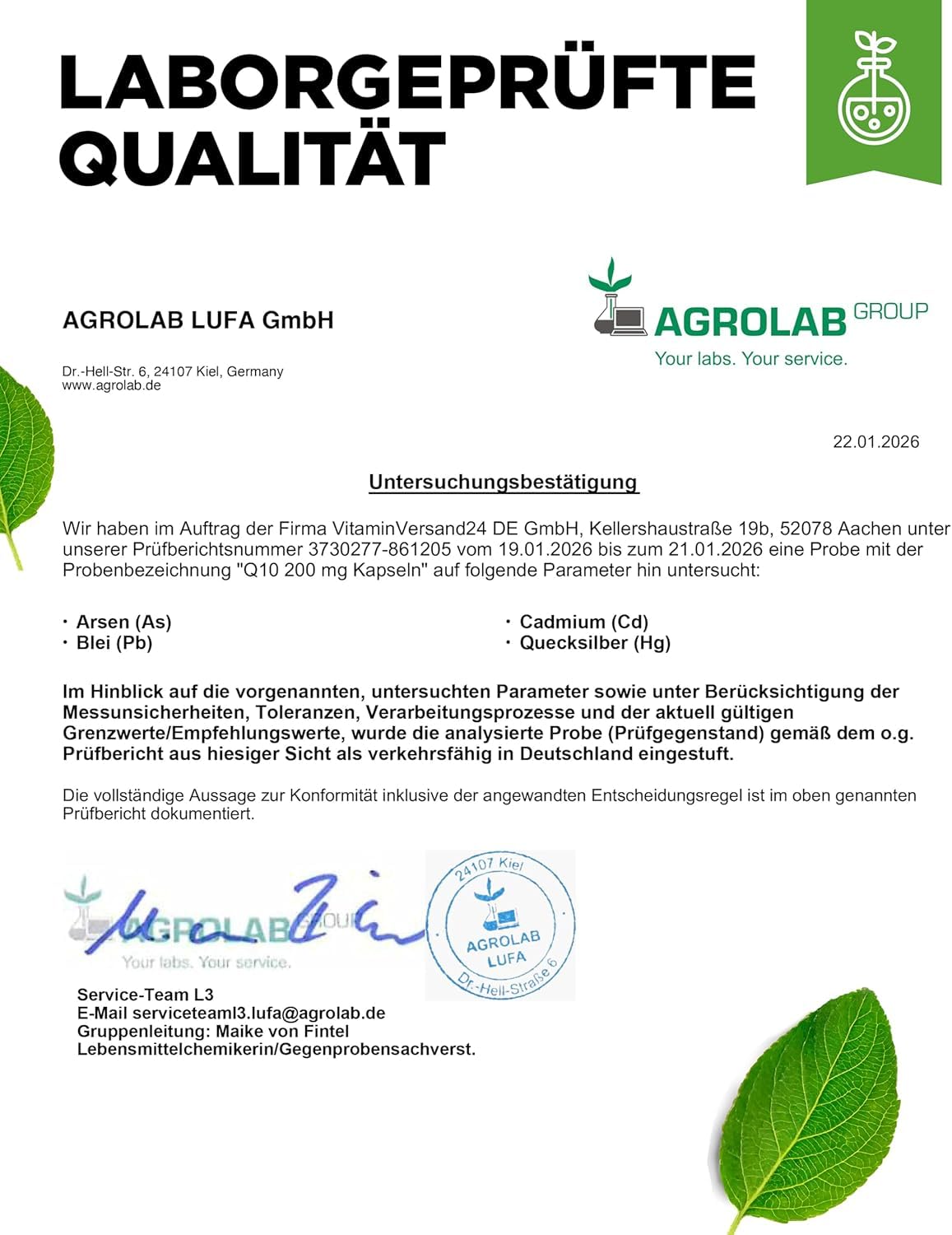 vit4ever Coenzym Q10 mit 200mg pro Kapsel - 180 vegane Kapseln - 6 Monate Reichweite - hochwertiges Q10 - hochdosiert, ohne unnötige Zusätze & laborgeprüft
