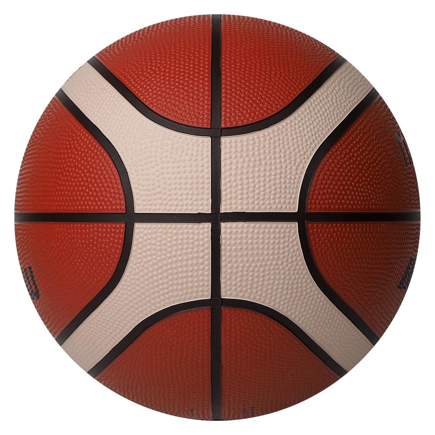 Molten BG1600 Rubber Basketball, Indoor/Outdoor Play, Orange/Ivory