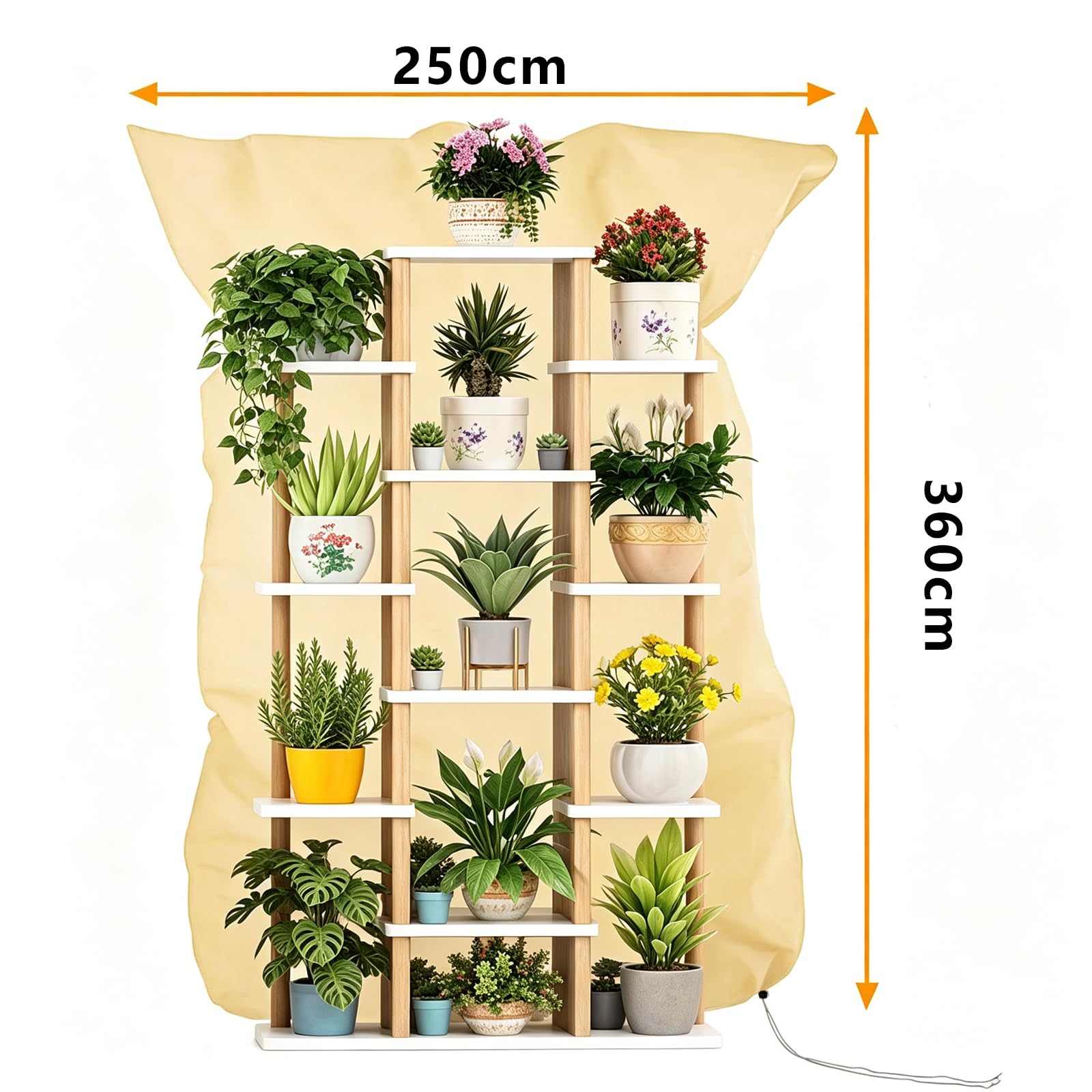 250 * 360cm Housse de Protection pour Plantes