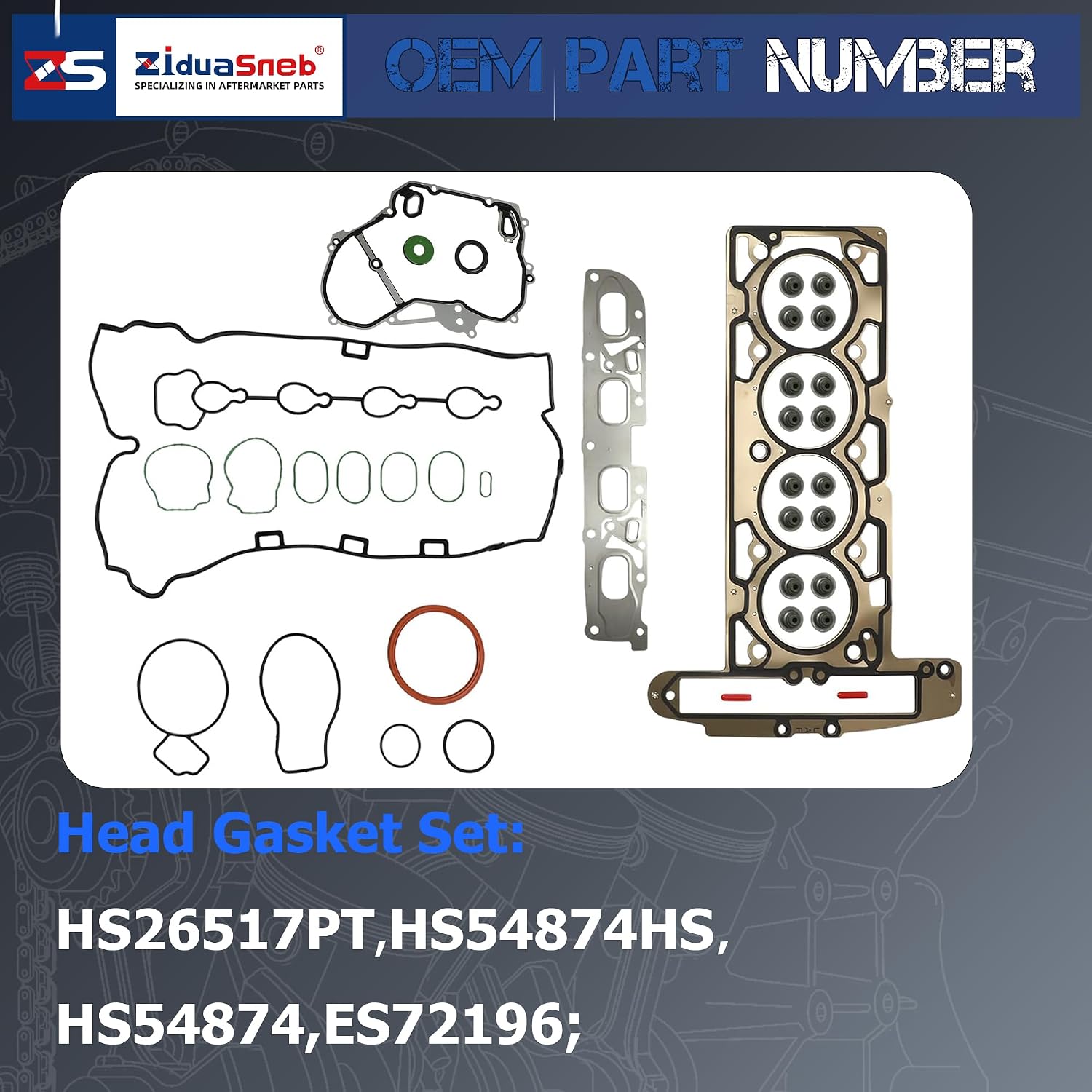 2.4L Engine Rebuild Overhaul Kit & Timing Chain Kit VVT Head Gasket Set Connecting Rods Pistons Main & Rod Bearings Set Fit For Chevy Malibu Captiva Equinox Orlando Buick Regal Verano 2.4L 2011-2017.
