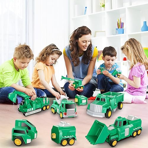 Miniatura 5 de Laradola - Robot transformador para niños de 3 a 8 años, juguete de construcción STEM, 5 en 1, regalo de cumpleaños y Navidad para niños y niñas