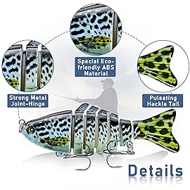 Fishing Lures Multi Jointed Fish Fishing Kits with Storage Box, Slow Sinking Lifelike Swimbaits, Hard Baits Crankbaits Fishing Gear for Freshwater and Saltwater Bass Trout Pike Lures