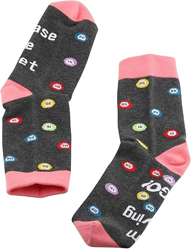 G2TUP 2 pares de calcetines de bingo para amantes del bingo, calcetines novedosos con texto en inglés Please be Quiet I'm Playing Bingo, regalos de