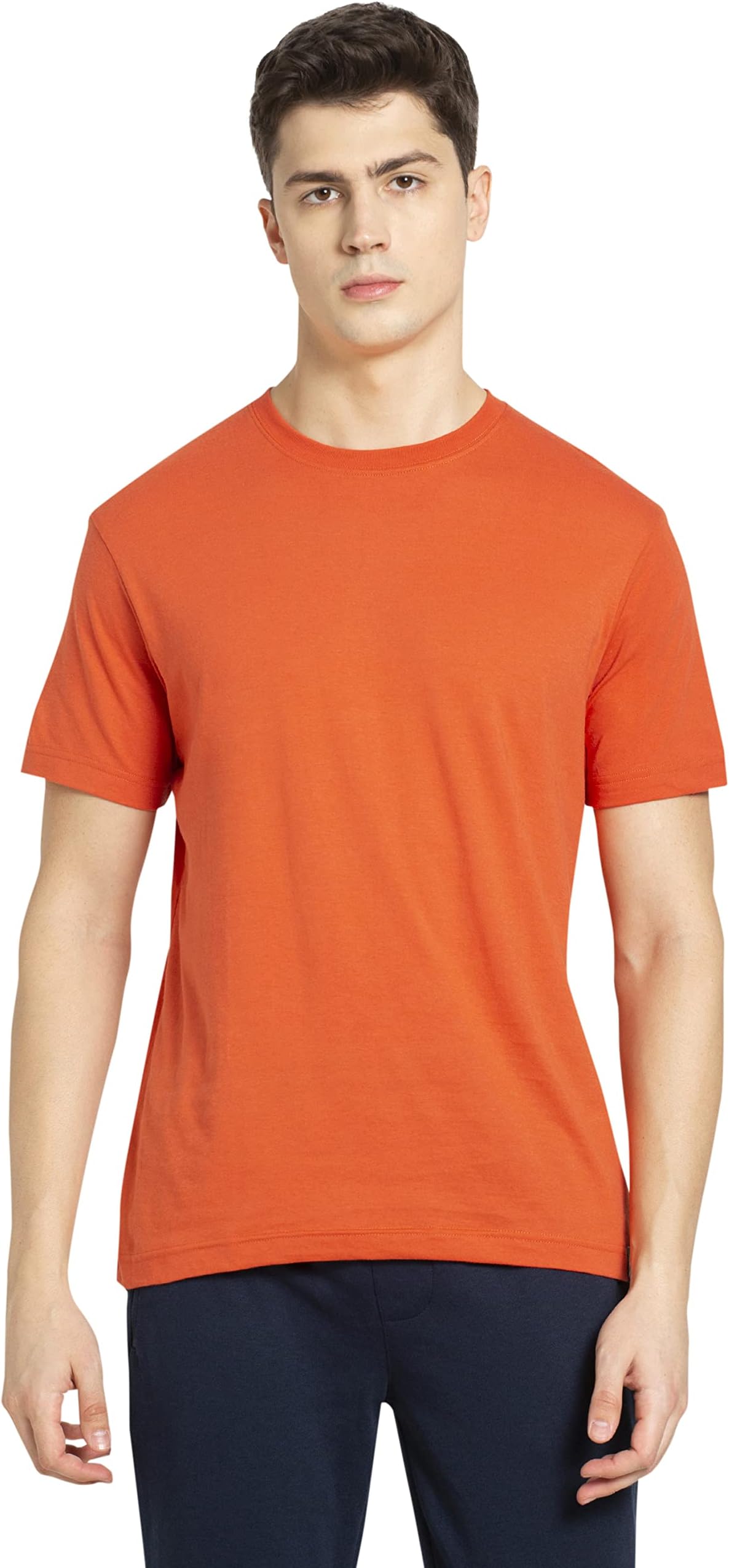 Jockey 2714 Men's Super Combed Cotton Rich Solid Round Neck Half Sleeve T-Shirt
