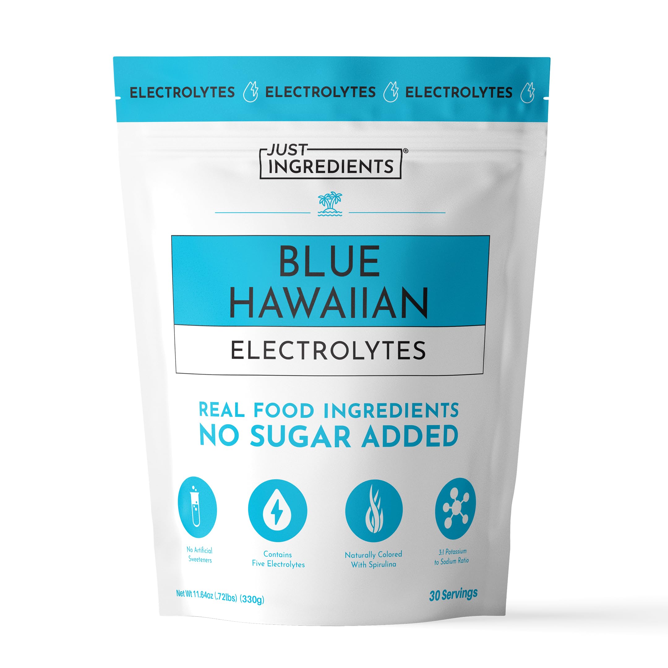 Blue Hawaiian Electrolytes Drink Mix Just Ingredients