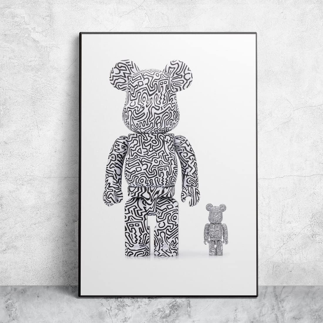 Amazon.co.jp: be@rbrickアートパネル ベアブリック壁掛け絵画 油絵