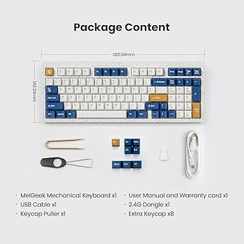 Amazon.com: MelGeek Modern97 Ocean Wireless Mechanical