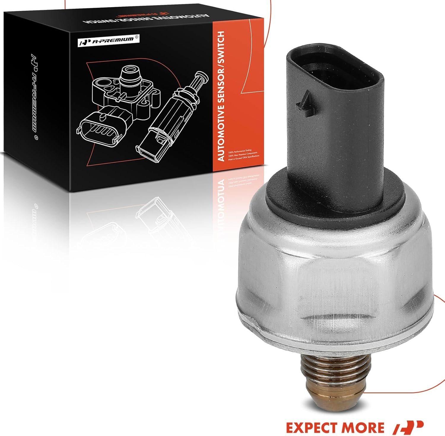 A-Premium Fuel Injection Pressure Sensor [3 Pins] Compatible with Chevrolet Camaro 2016 & GMC Canyon 2017-2018 & Cadillac ATS 2017-2019, CT6 2016-2018, XT5 2017-2018 & Buick LaCrosse 2017, 3.6L